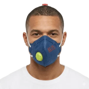 Ref.: 5104 – Máscara semi-facial descartável PFF3 com válvula azul royal