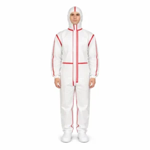 Ref.: MV 30 – Macacão manga longa com ou sem capuz, costuras termoseladas, chip vermelho