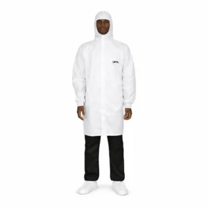 Ref: 118 - Avental manga longa com fechamento em zíper e capuz